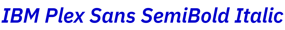 IBM Plex Sans SemiBold Italic フォント